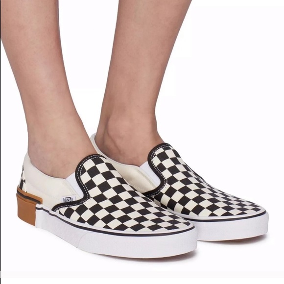 Vans Shoes - NIB Vans Classic Slip On Checkerboard Gum Block
